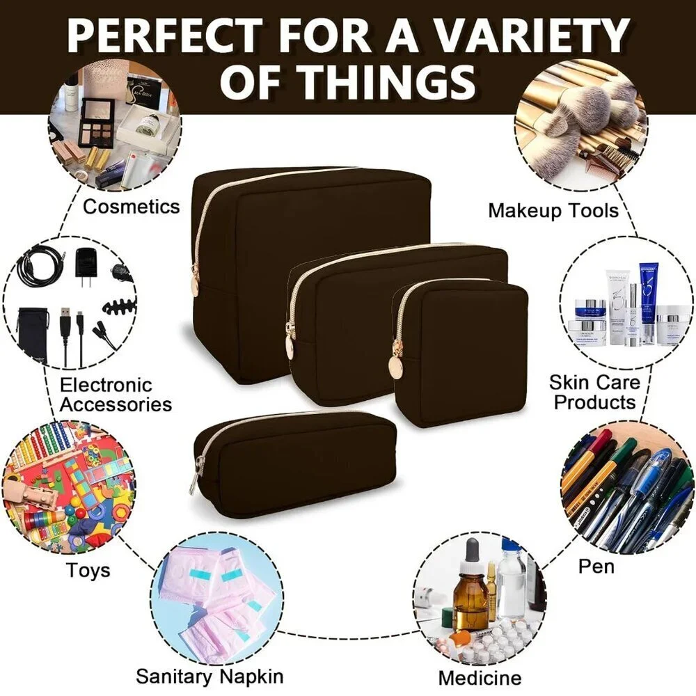 Mini Cosmetic Bag Nylon Travel Toiletry Organizer for Women Girls